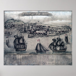 Poster CuracaoPanoramic MapCuracao, Pays-Bas