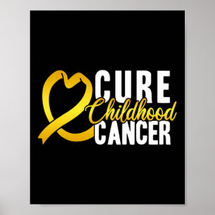 Poster Cure Cancer de l'Enfance Cancer Ribbon Awa
