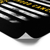 Poster Cure Chilhood Cancer Gold Ribbon USA Flag Support (Coin)