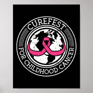Poster Curefest pour le ruban mondial du cancer infantile