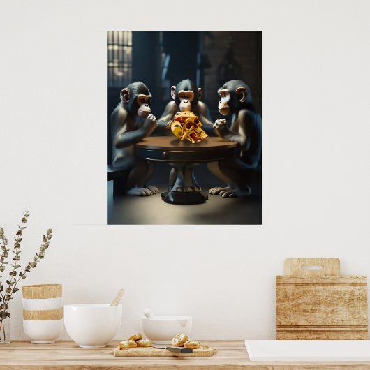 Poster Curieux Apes (Cuisine)