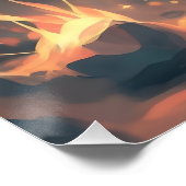 Poster Curieux Dragon Bleu Chibi (Coin)