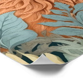 Poster Curieux Fox Fern Feuilles William Morris Inspiré (Coin)