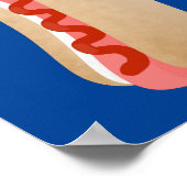 Poster Curieux hot dog Weiner dessin animé (Coin)