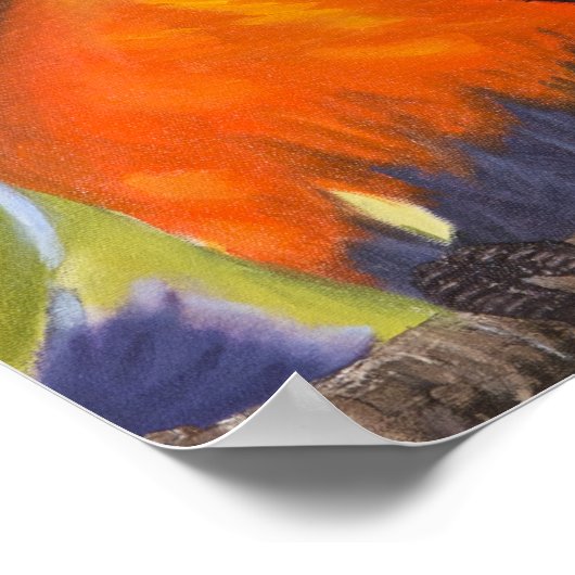 Poster Curieux Macaw (Coin)