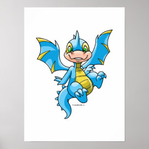 Poster Curieux Scorchio bleu