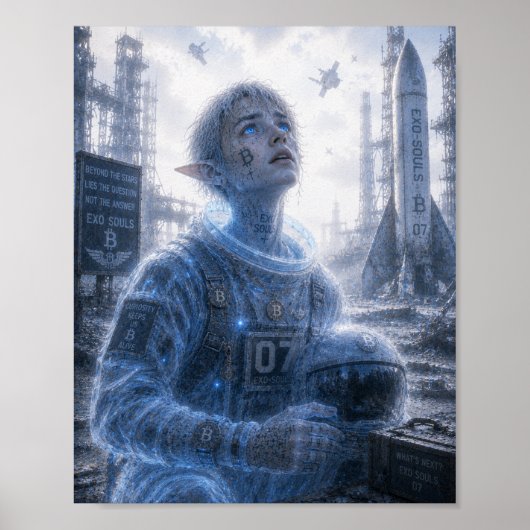 Poster Curiosité / Astronaute / Rampe de lancement dans l (Devant)