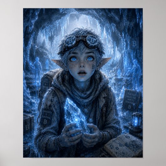 Poster Curiosité / Explorateur / Grottes de glace (Devant)