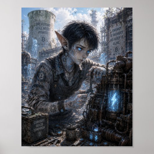 Poster Curiosité / Mécanicien / Centrale électrique (Devant)