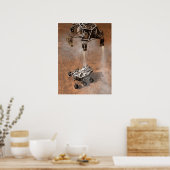 Poster Curiosity Arrivant Sur La Surface Martienne. (Cuisine)