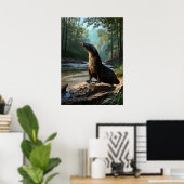 Poster Curious Platypus par la Riverbank (Bureau à domicile)