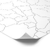 Poster Curitiba, Brésil (noir sur blanc) (Coin)