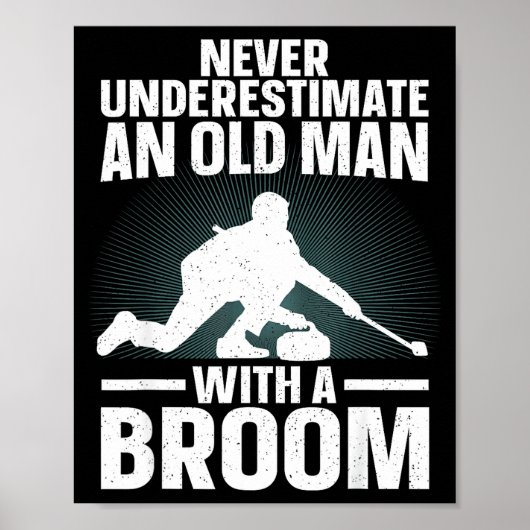 Poster Curling Art For Grandpa Men Curling Srt Curling Lo (Devant)