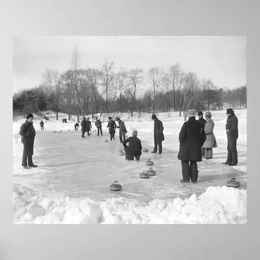 Poster Curling dans Central Park NYC Print (Devant)