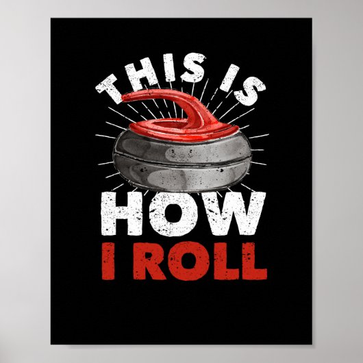 Poster Curling Player Fan Winter Sports Curler (Devant)