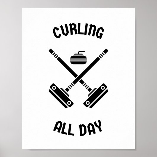 Poster Curling toute la journée (Devant)