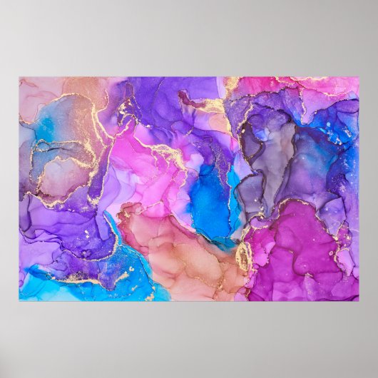 Poster currents of translucent hues, snaking metallic swi (Devant)