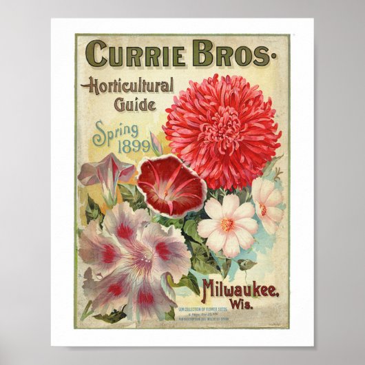 Poster Currie Bros Horticultural Guide 1899 (Devant)