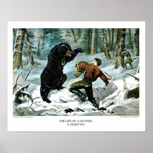 Poster Currier & Ives : La vie d'un chasseur - Un correct (Devant)