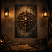 Poster Cursed Compass Sigil Pirate