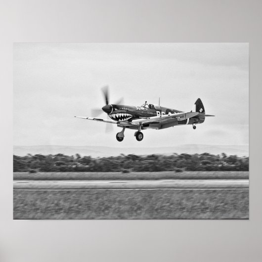 Poster Curtiss P-40 Warhawk Fighter Air Plane (Devant)