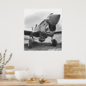 POSTER CURTISS P-40 WARHAWK TIGERS DE VOL - 1942 (Cuisine)