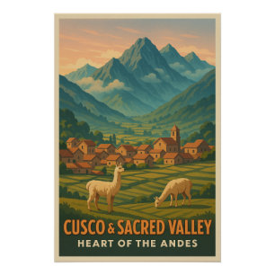 Poster Cusco et la Vallée Sacrée, Pérou.