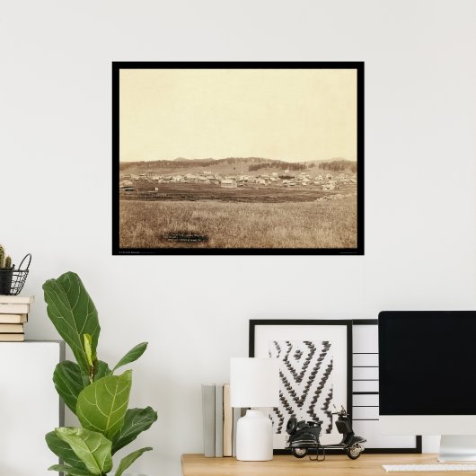 Poster Custer City SD 1891 (Bureau à domicile)