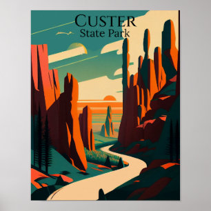 Poster Custer State Park Art contemporain
