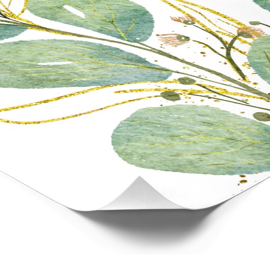 Poster Custom 2026 Calendar with Elegant Eucalyptus (Coin)