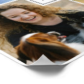 Poster Custom 4 Photo Collage with Monogram and Name (Coin)