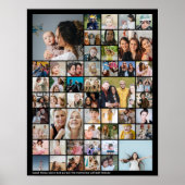 Poster Custom 50 Picture Photo Collage Memory Display (Devant)