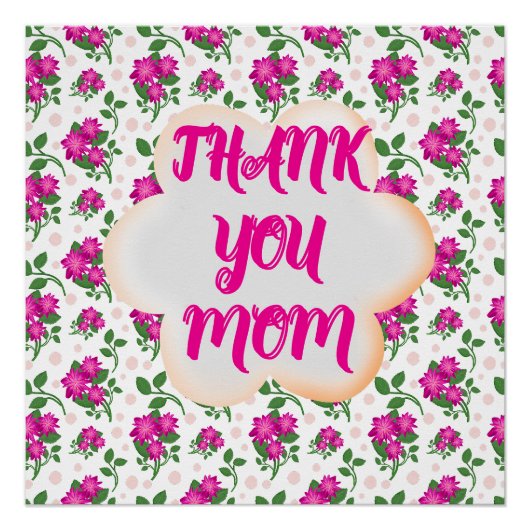 Poster Custom and personalized floral pattern  (Devant)