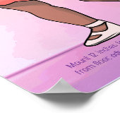 Poster Custom Ballerina Growth Chart for Black Baby Girls (Coin)