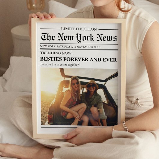Poster Custom Best Friend Bestie Journal Art Imprimer