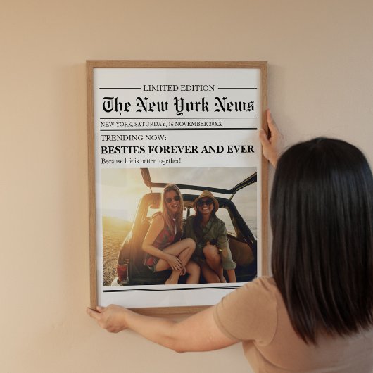 Poster Custom Best Friend Bestie Journal Art Imprimer
