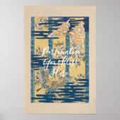 Poster CUSTOM Blue Butterfly & Cloud Pattern Art (Devant)
