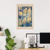 Poster CUSTOM Blue Butterfly & Cloud Pattern Art (Bureau à domicile)