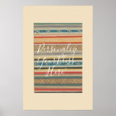 Poster CUSTOM Bold Geometric Japanese Pattern Print (Devant)