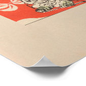 Poster CUSTOM Bold Red Japanese Butterfly Pattern Art  (Coin)