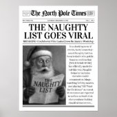 Poster Custom Christmas Newspaper Decor, Funny Christmas (Devant)
