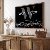 Poster Custom Couple Last Name Elegant Wedding Print