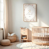 Poster Custom Cute Baby Bear Art – Name Nursery Print