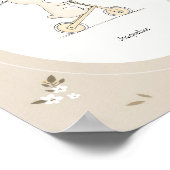 Poster Custom Cute Bunny Nursery Decor - Baby Name (Coin)