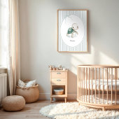 Poster Custom Cute Turtle – Baby Shower Newborn Name Gift