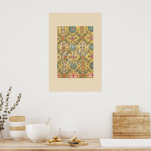 Poster CUSTOM Elegant Japanese Kaleidoscope Pattern Print (Cuisine)