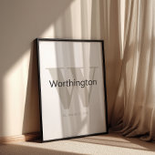 Poster Custom Family Last Name Sign Est Date Wedding Gift