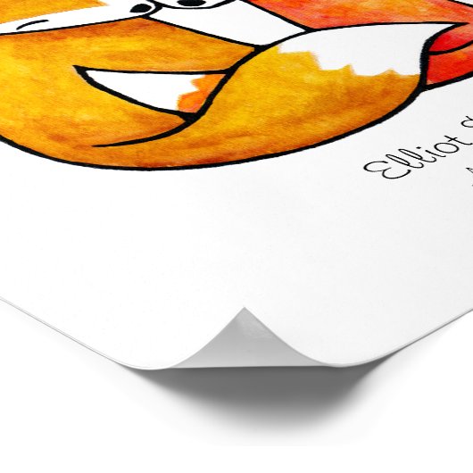 Poster Custom Fox Wall Art cadeau Mariage unique pour deu (Coin)