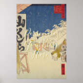 Poster CUSTOM Hiroshige Snow Landscape Print (Devant)