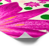 Poster Custom Hot Pink Floral Seamless Pattern  (Coin)